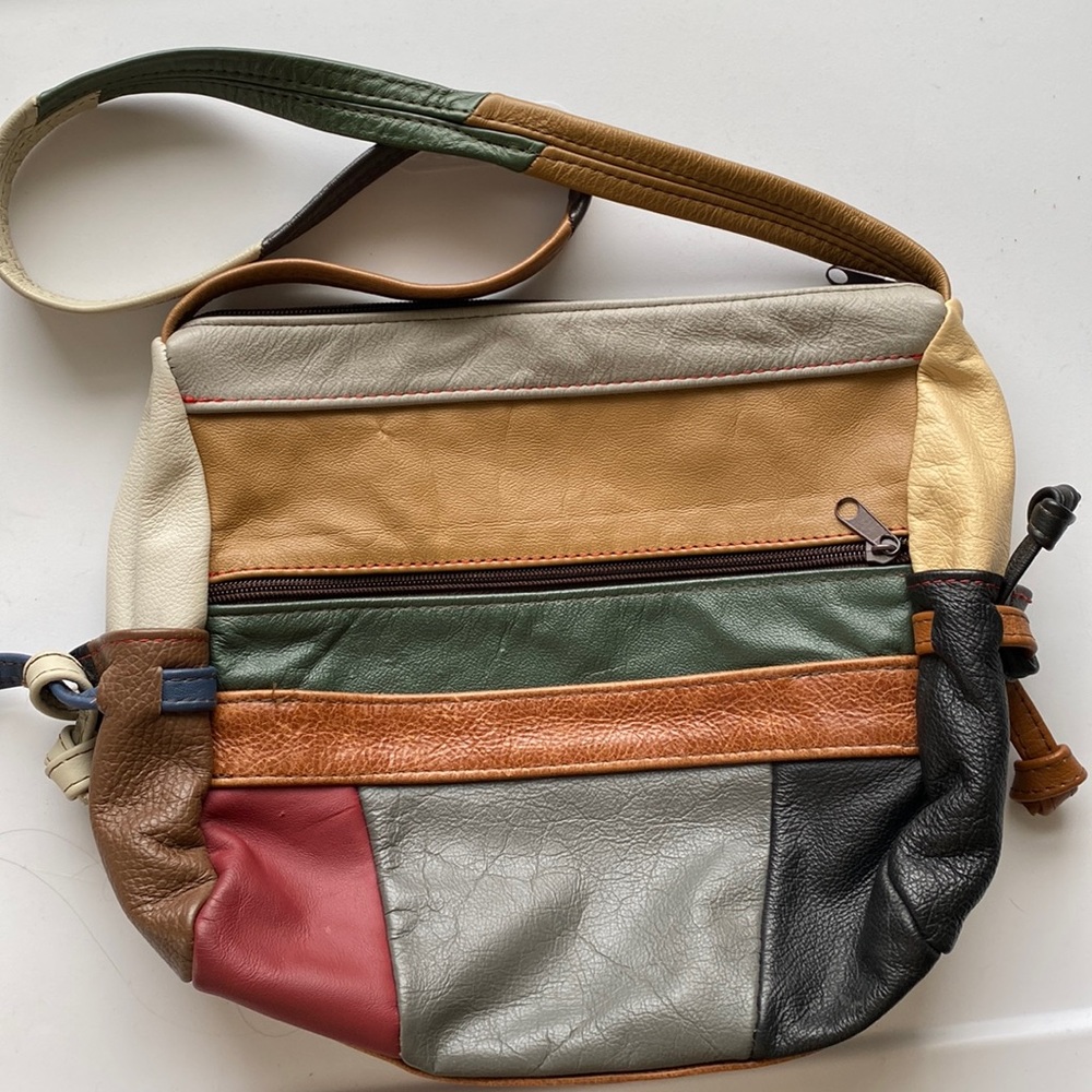 Leather Patchwork Bag - image 1